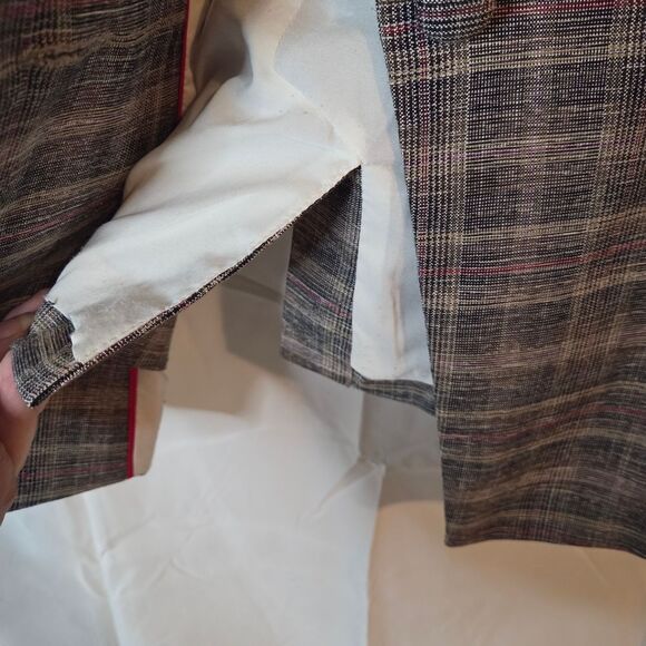 White House Black Market Women's Multicolor Plaid Blazer Preppy College Career - Picture 10 of 15